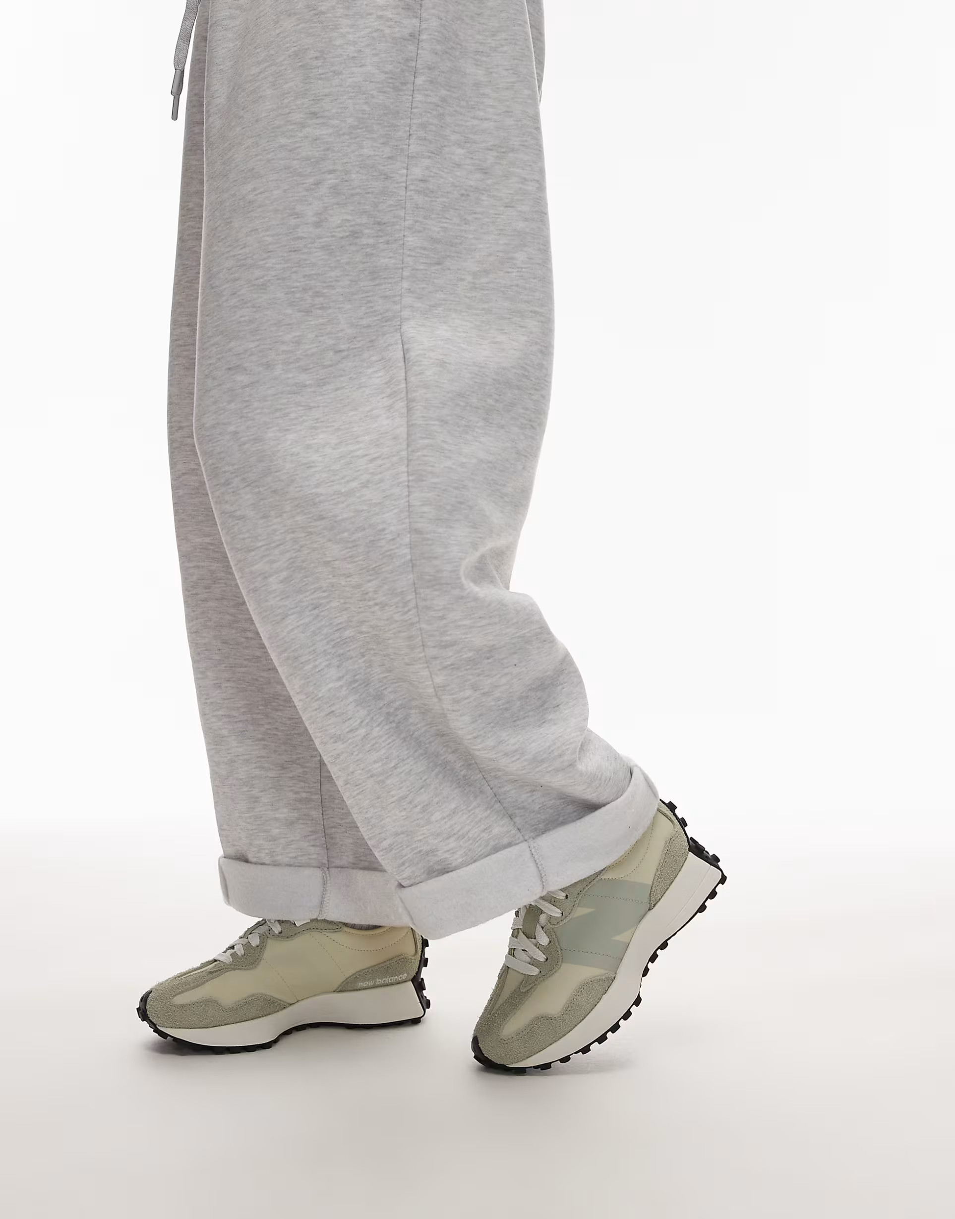 New Balance 327 sneakers in beige with pale green and gray detail | ASOS (Global)