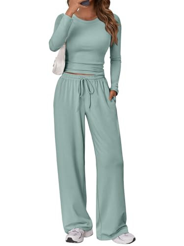 Trendy Queen Womens Two 2 Piece Matching Lounge Sets 2026 Early Fall Fashion Must Haves Y2K Workout Gym Clothes Comfy Airport Travel Vacation Luxury Outfits Sweatsuit Winter Clothing | Amazon (US)