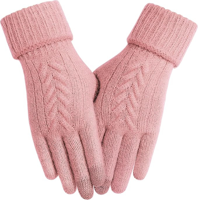 Achiou Women Winter Gloves, Touch Screen Gloves, Elastic Soft Warm Knit Lined Gloves for Cold wea... | Amazon (US)