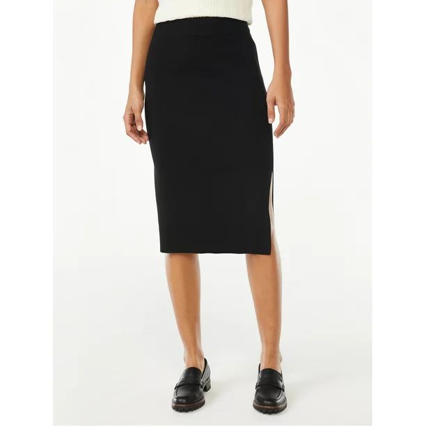 Free Assembly Women's Midi Straight Sweater Skirt | Walmart (US)