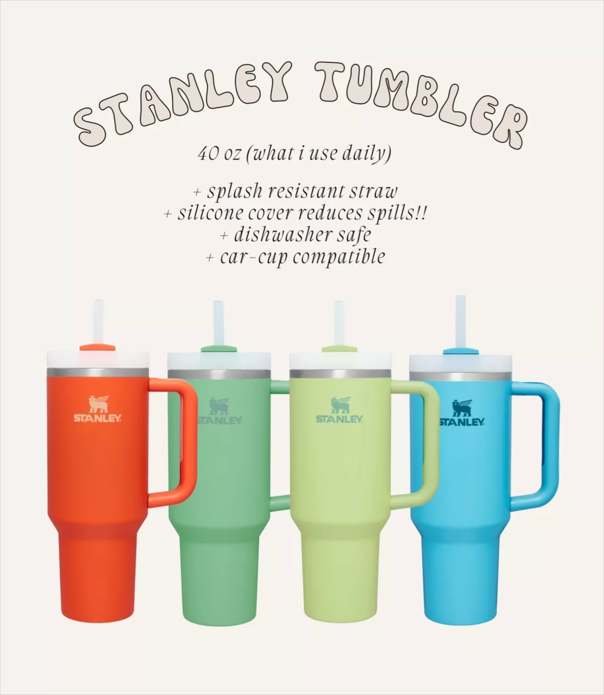 Stanley The Quencher H2.0 Flowstate™ Tumbler | 40 Oz in Tigerlily