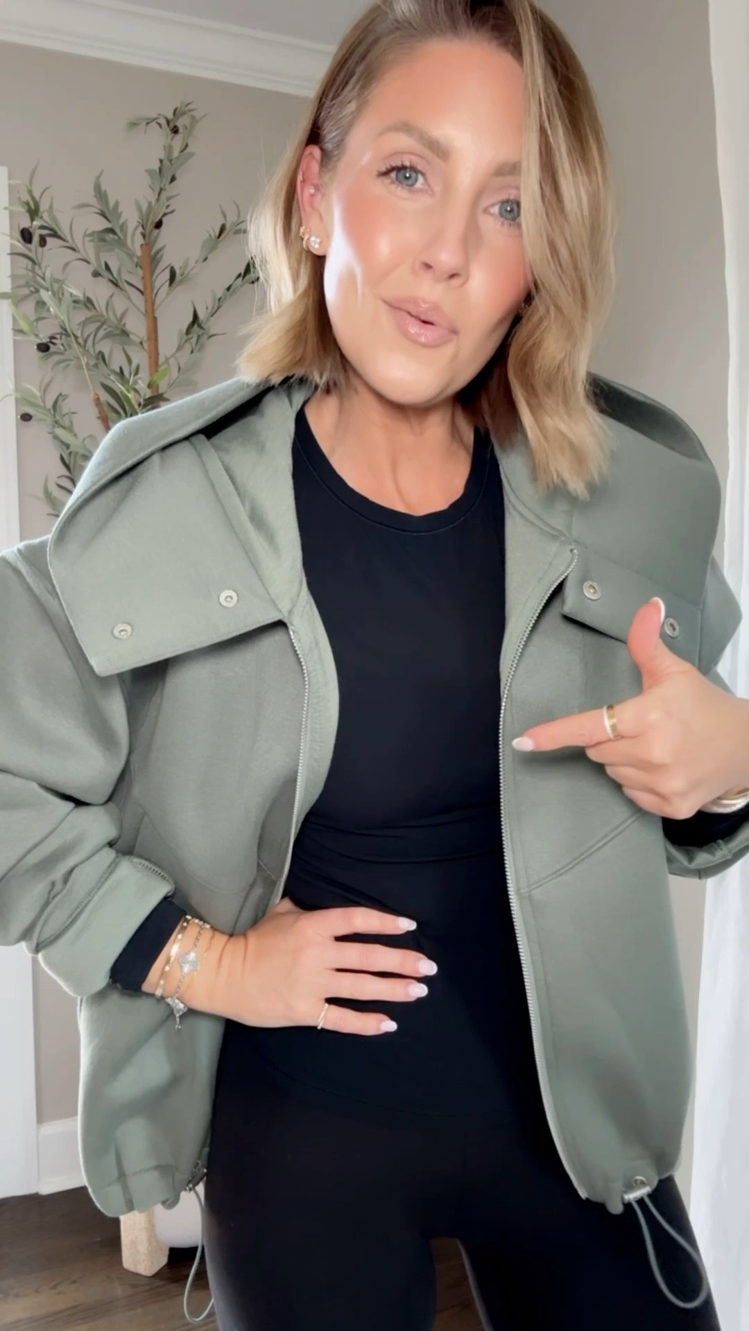 XS Walmart jacket / Small Amazon long sleeve / Small sports bra / XS leggings 

#LTKPetite #LTKActive #LTKootd