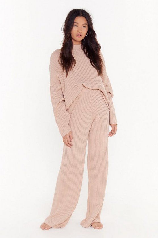 Take Knit Off Jumper and Trousers Lounge Set | NastyGal (UK, IE)