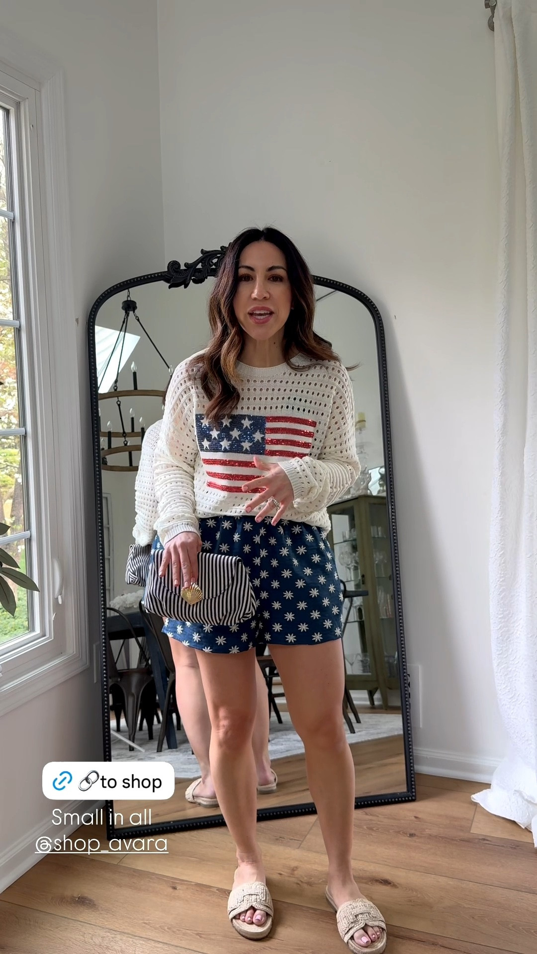 Small USA sweater. Small shorts.

#LTKOver40