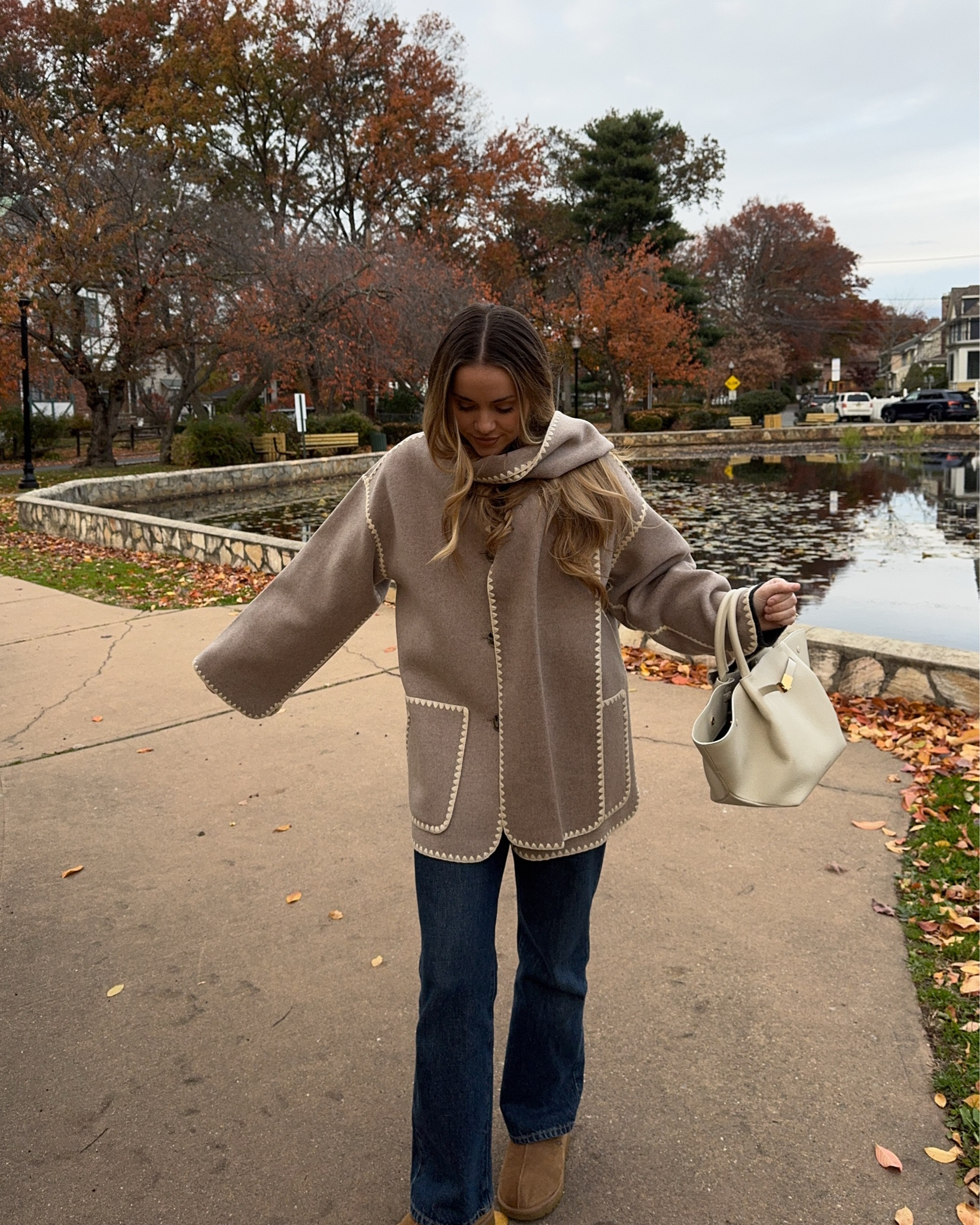 this merino wool scarf coat is so cute!!! Wearing a medium! @onequince #quincepartner