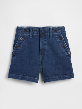 3.5" High Rise Sailor Relaxed Straight Denim Shorts | Gap | Gap (US)
