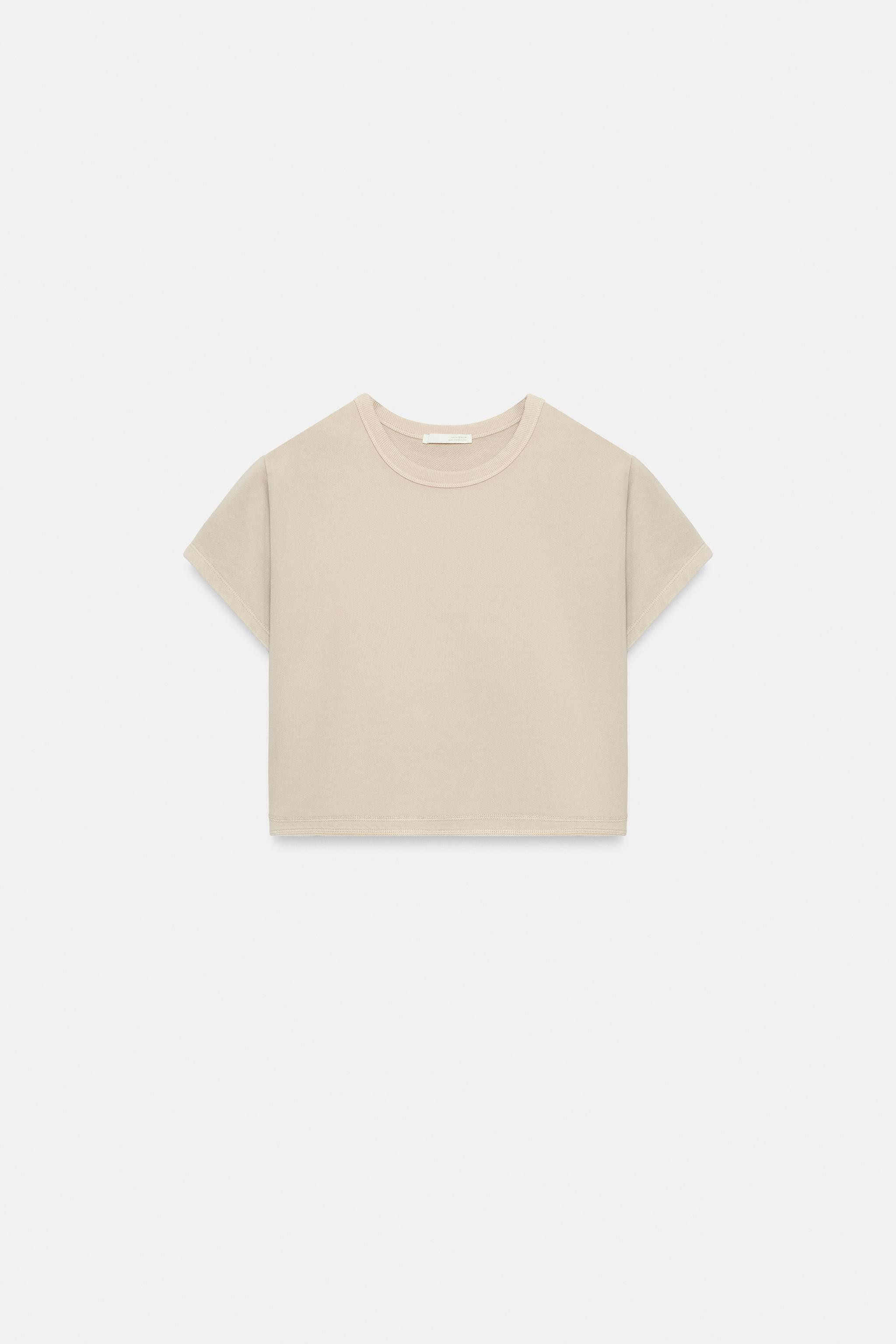 CROPPED FADED-EFFECT T-SHIRT | Zara UK