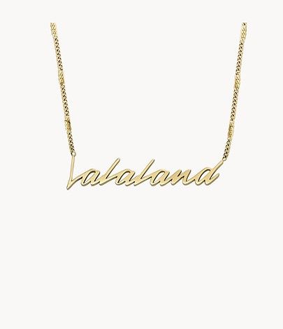 La La Land Gold-Tone Stainless Steel Pendant Necklace | Fossil (US)