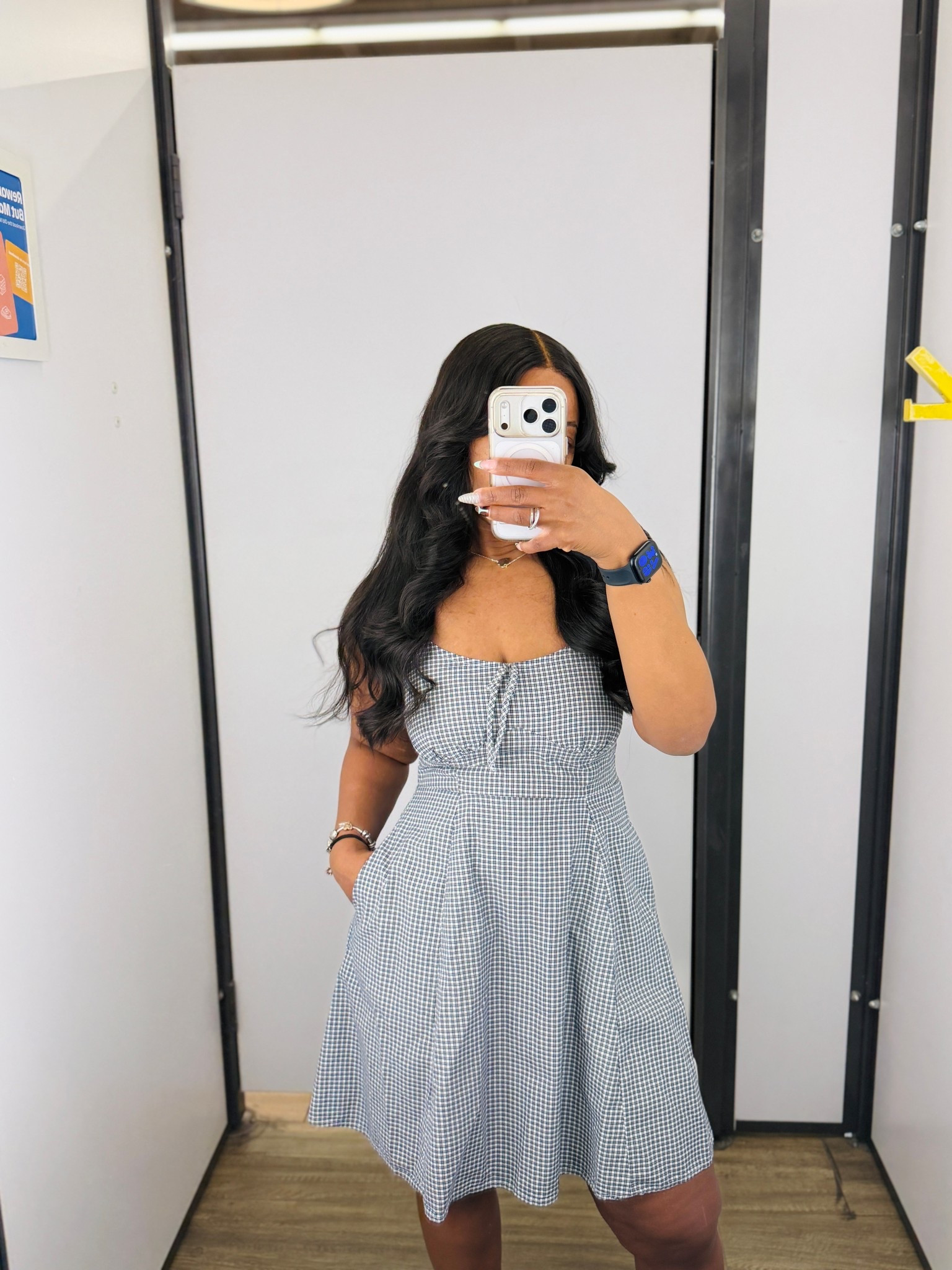 I  wearing a size small. This mini dress is perfect for the spring time. Lightweight on but can be a little short so add biker shorts underneath if you are more hippy if you want to feel more covered. Love the pattern and also comes in different color options and has pockets!

#LTKSeasonal #LTKSaleAlert #LTKPetite