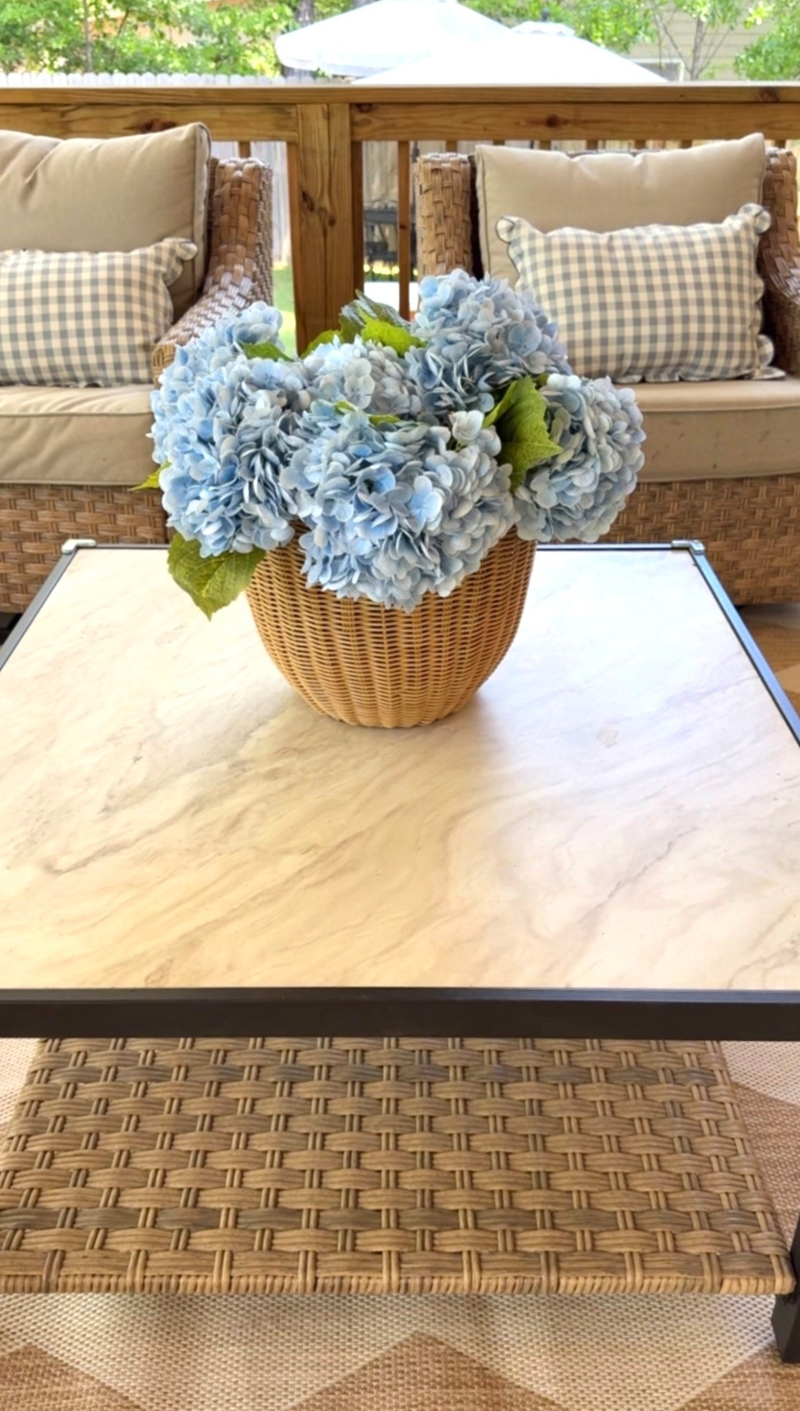 Hydrangea stems  that will never wilt in a scallop basket 

Sets of 3 or 4
Multiple colors
Large blooms over 8” wide 
These are the blue- I also have white and light green 

#LTKmomlife #LTKHome #LTKSeasonal