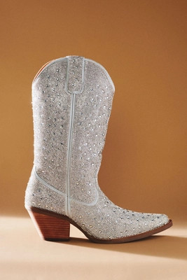 Dingo 1969 Silver Dollar Rhinestone Western Boots | Anthropologie (US)