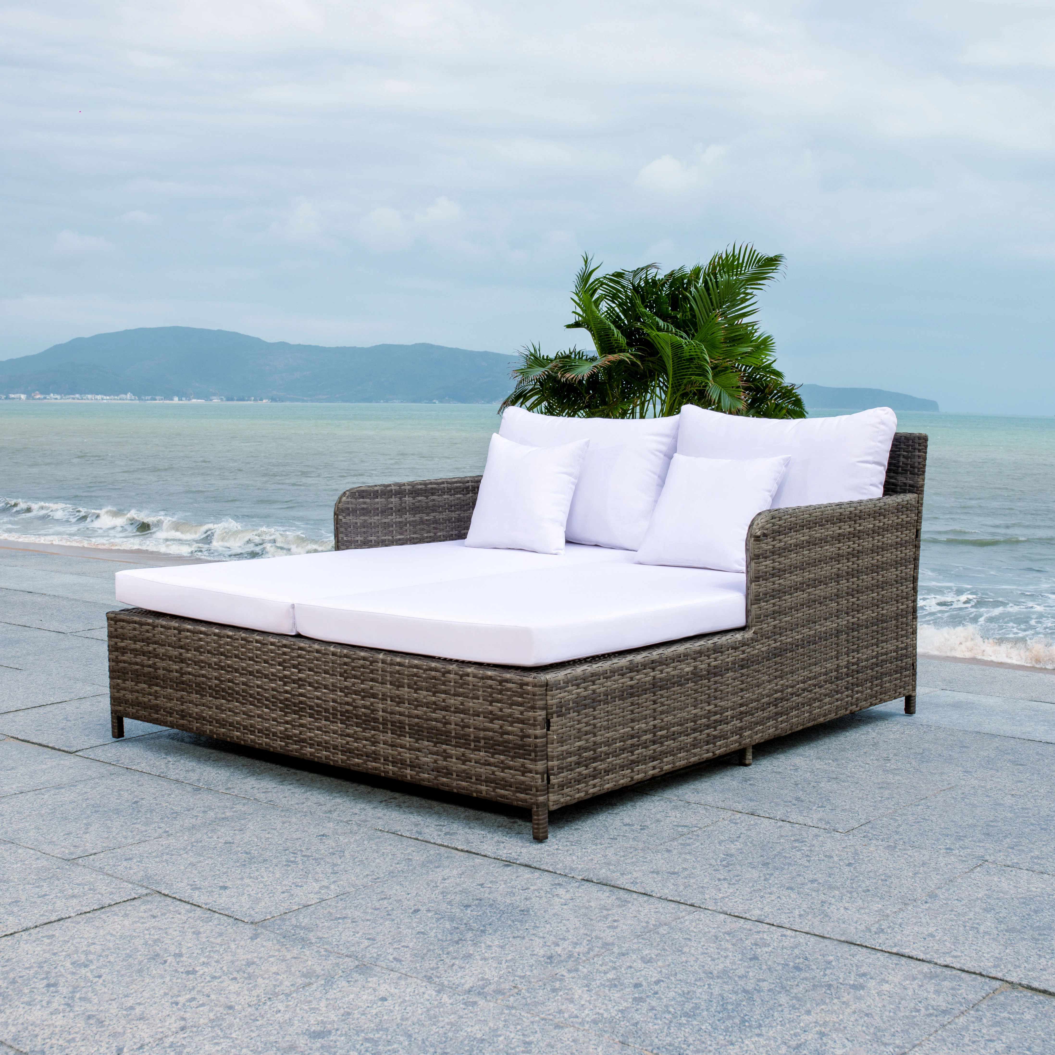 Cadeo 53.1'' Wicker Outdoor Patio Daybed | Wayfair North America