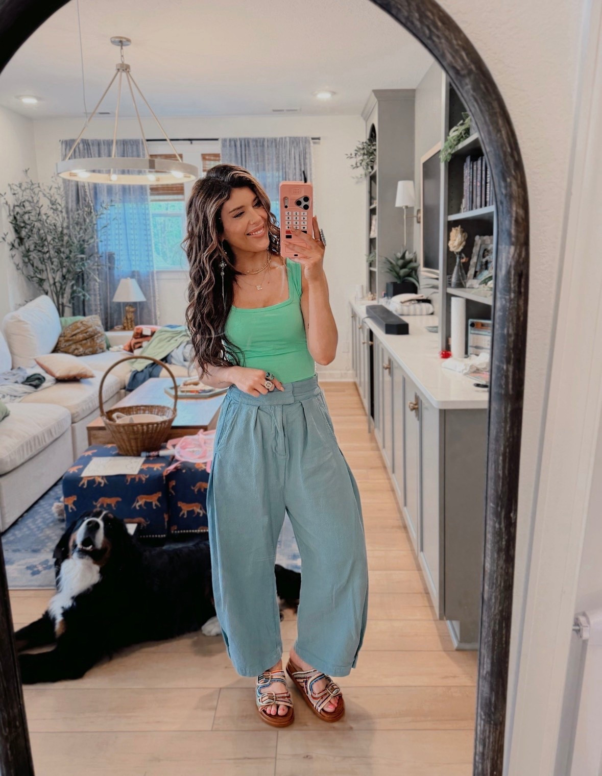 Such a cozy outfit 🩵🩵 
Similar tank top linked under $10 😆