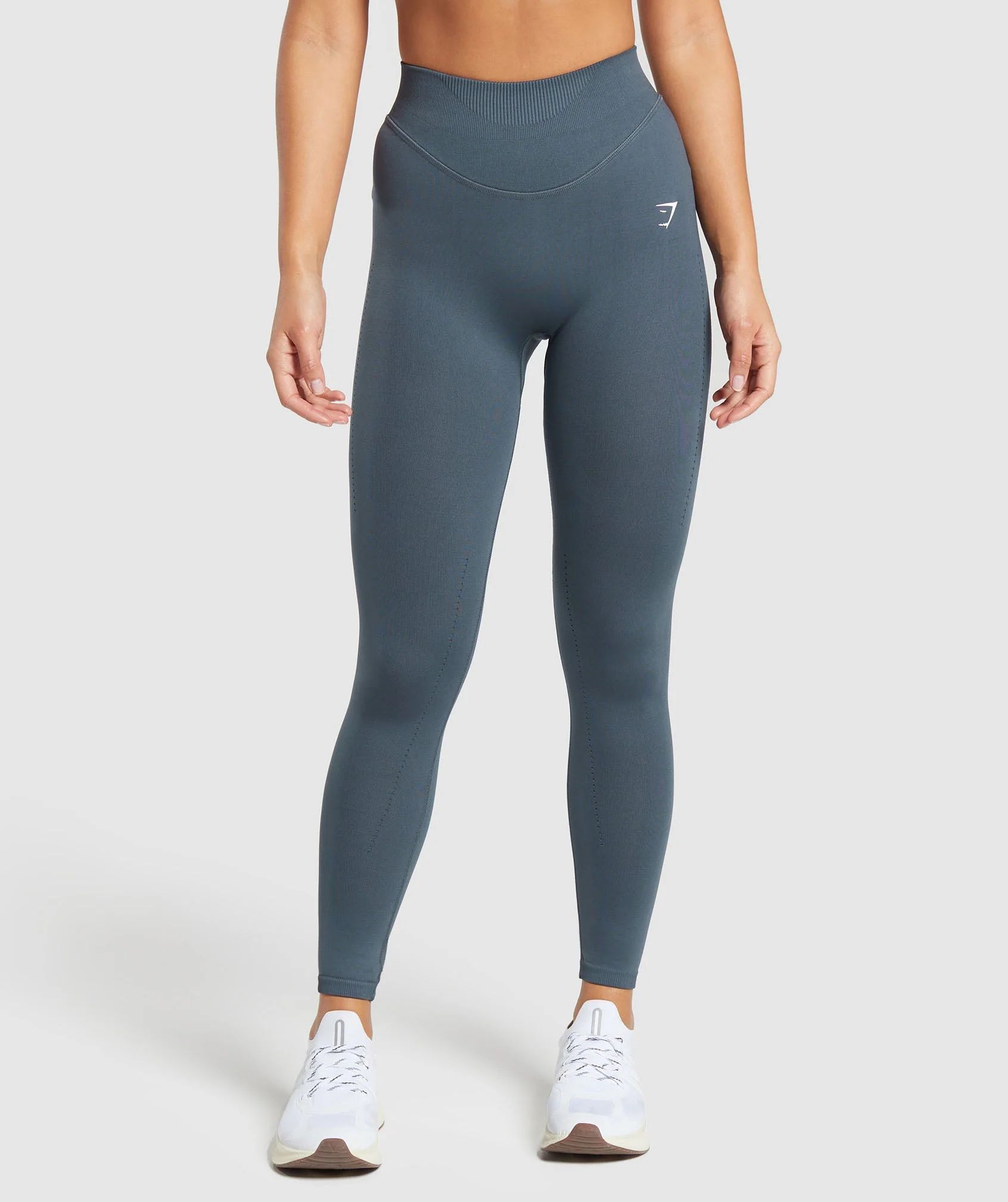 Gymshark Sweat Seamless Leggings - Titanium Blue | Gymshark US