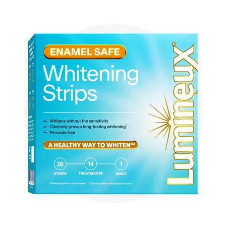 Lumineux Enamel-Safe & Peroxide-Free Teeth Whitening Strips, Dentist Formulated, 14-Pack | Walmart (US)