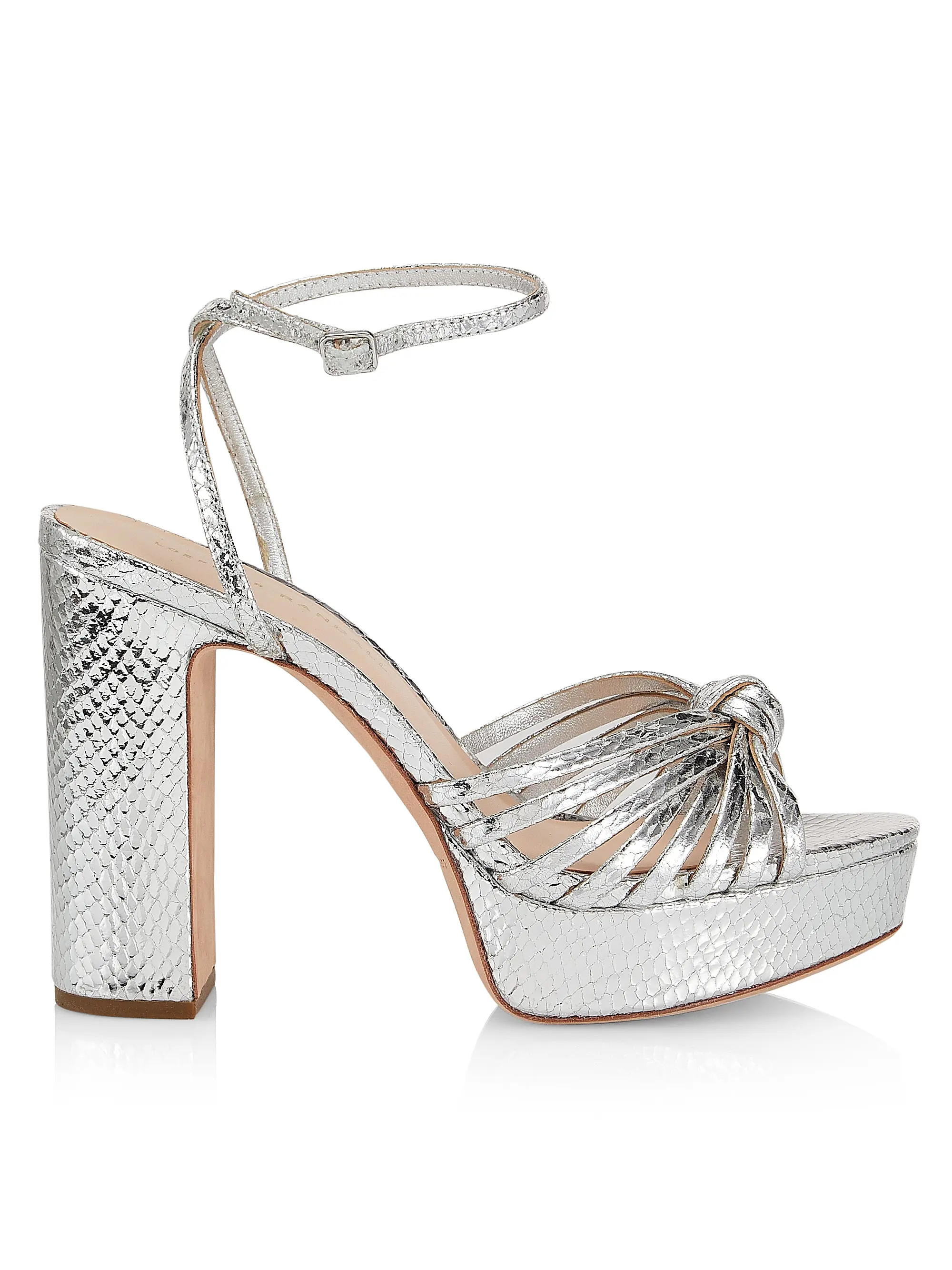 Rivka 115MM Leather Knot Platform Sandals | Saks Fifth Avenue
