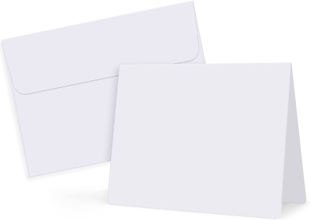 Amazon.com : Eupako White Blank Cards with A7 Envelopes 100 Pack, 5x7 Heavyweight Folded Cardstoc... | Amazon (US)