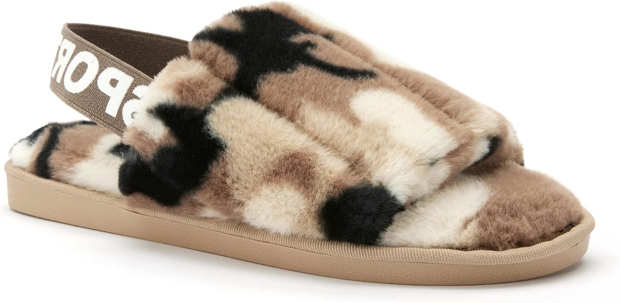 Amazon.com: Boohowone Slipper with Strap for Women,Fuzzy Slide Slippers Sandals Shoes Fluffy Faux... | Amazon (US)