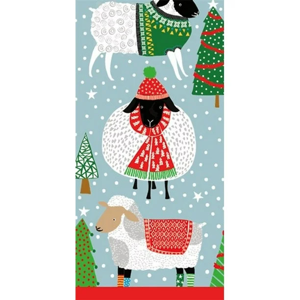 Paper Facial Tissues Christmas Warm Wooly Sheep Hankies 10pk - Walmart.com | Walmart (US)