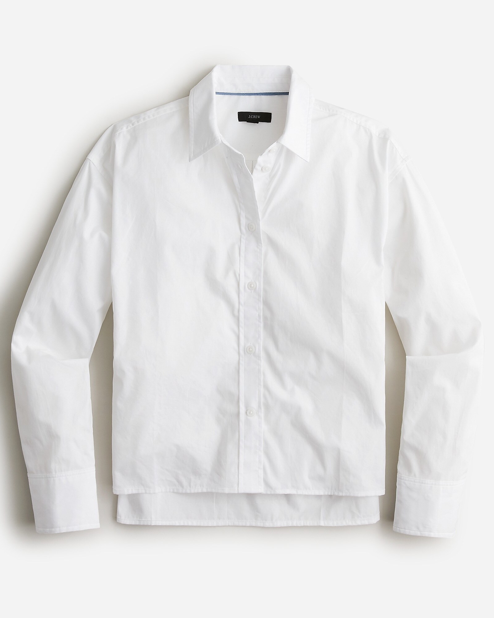 Relaxed-fit cropped cotton poplin shirt | J. Crew US