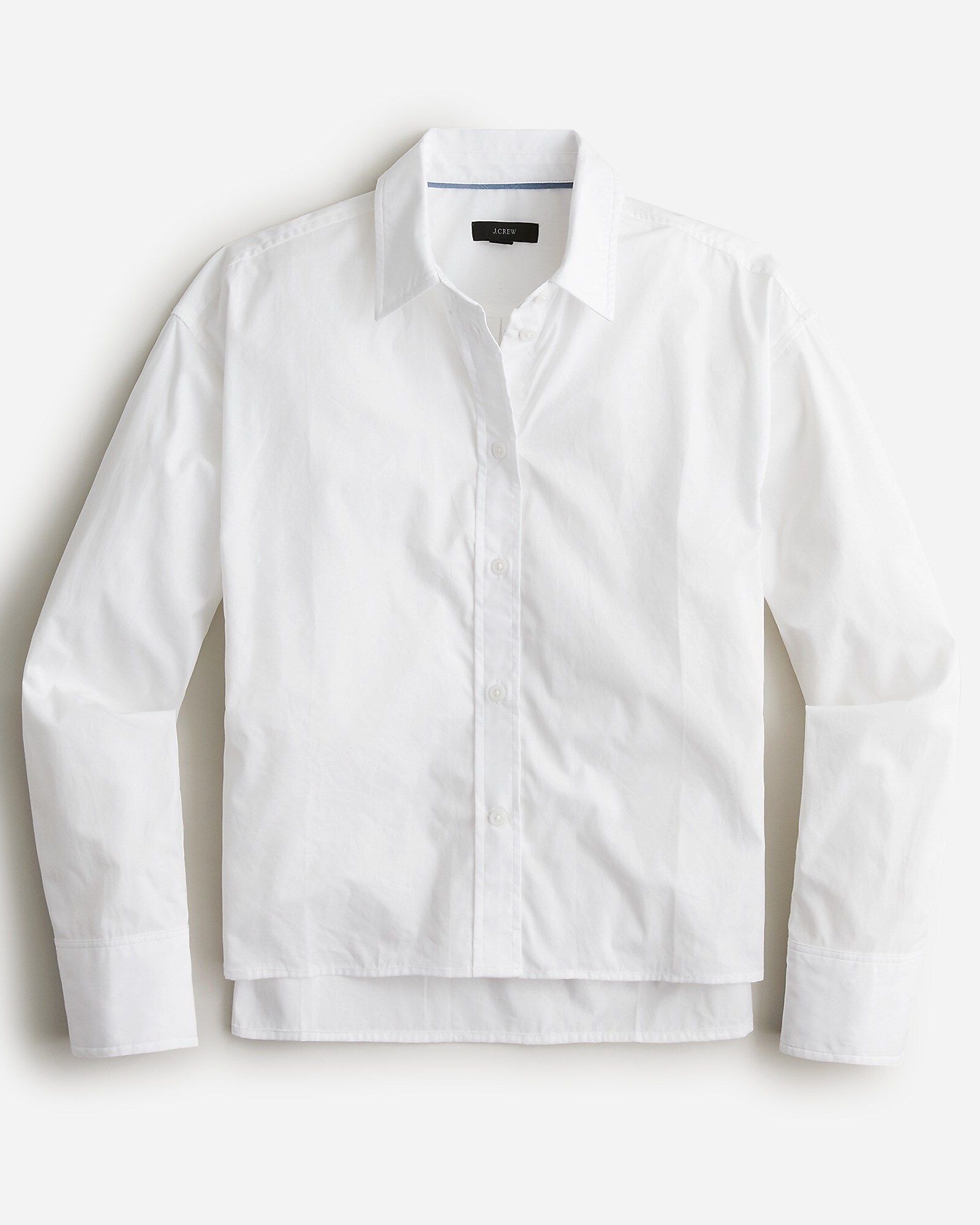 Relaxed-fit cropped cotton poplin shirt | J.Crew US