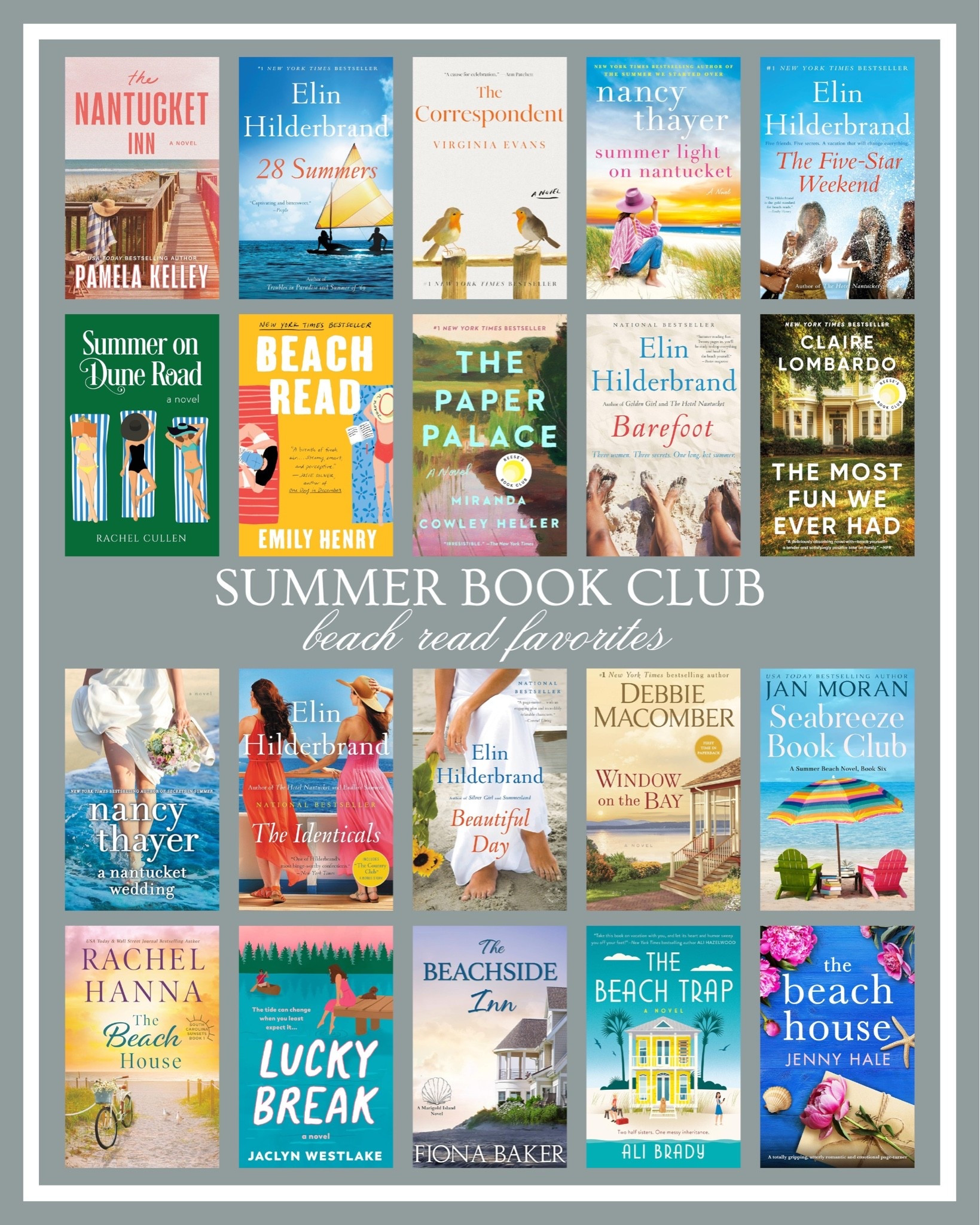 Summer book club and beach read favorites 📖🌊