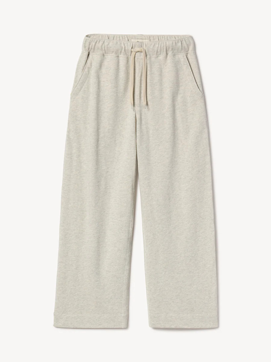 Heather Oat Field-Spec Wide Leg Sweatpant | Buck Mason