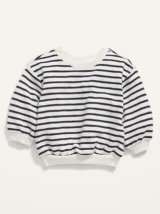 Striped Drop-Shoulder French-Terry Sweatshirt for Baby | Old Navy (CA)