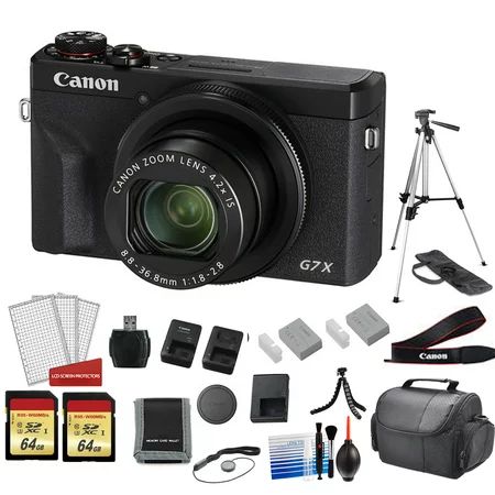 Canon PowerShot G7X Mark III Camera (Black) with 128GB Memory Card + More | Walmart (US)