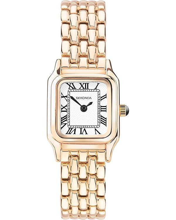 Sekonda Monica Ladies 20mm Quartz Watch in White with Roman Numerals, Analogue Display and Alloy ... | Amazon (US)
