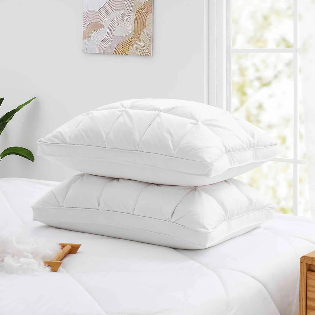 2 Pack Luxury Puffy Down Pillows | Puredown.Inc