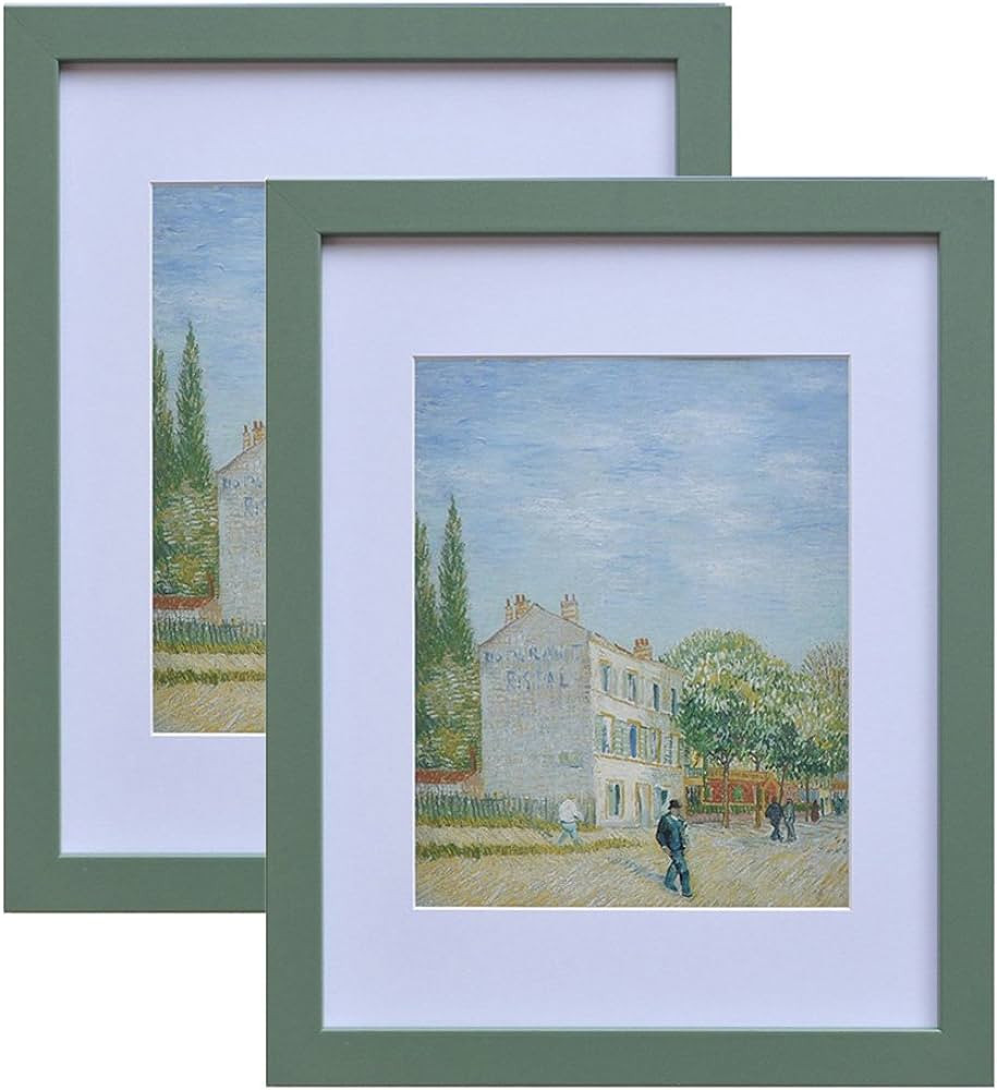 Muzilife 11x14 Wood Picture Frame Flat Display Pictures 8x10 with Mat or 11x14 Without Mat for Wa... | Amazon (US)