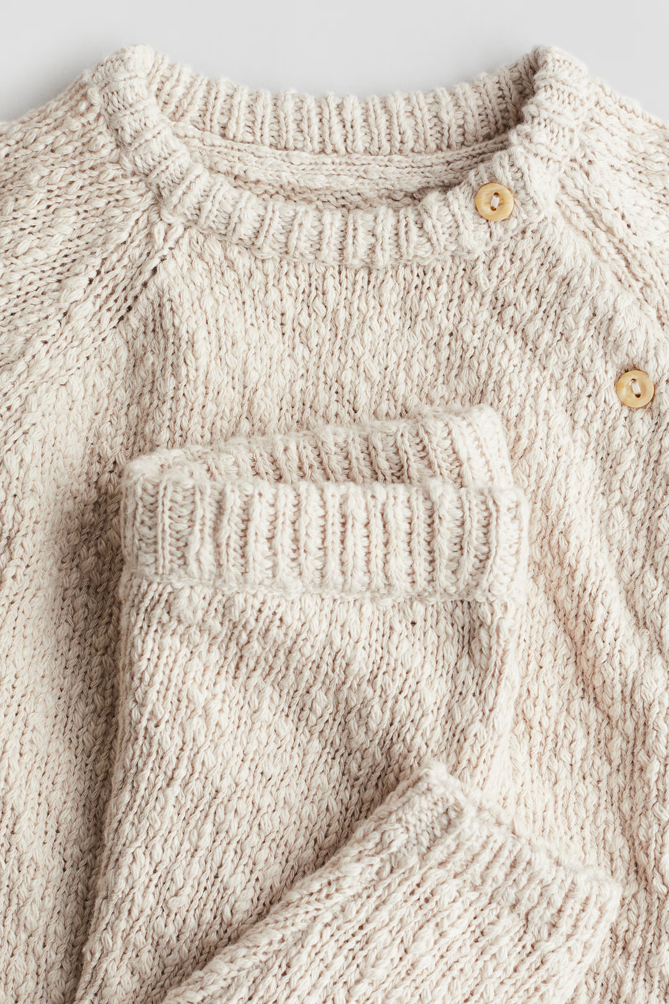 2-piece bouclé-knit set - Light beige - Kids | H&M GB | H&M (UK, MY, IN, SG, PH, TW, HK)