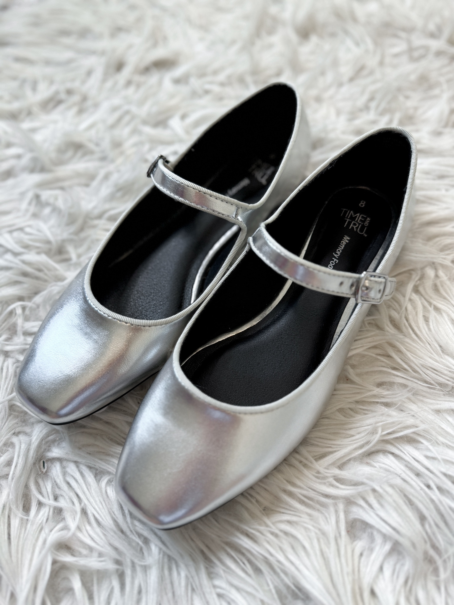 Walmart new arrival, silver Mary Jane flats 

#LTKShoeCrush #LTKFindsUnder50