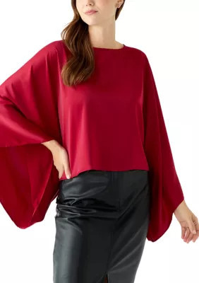 Anne Klein Women's Long Dolman Cape Sleeve Blouse | Belk