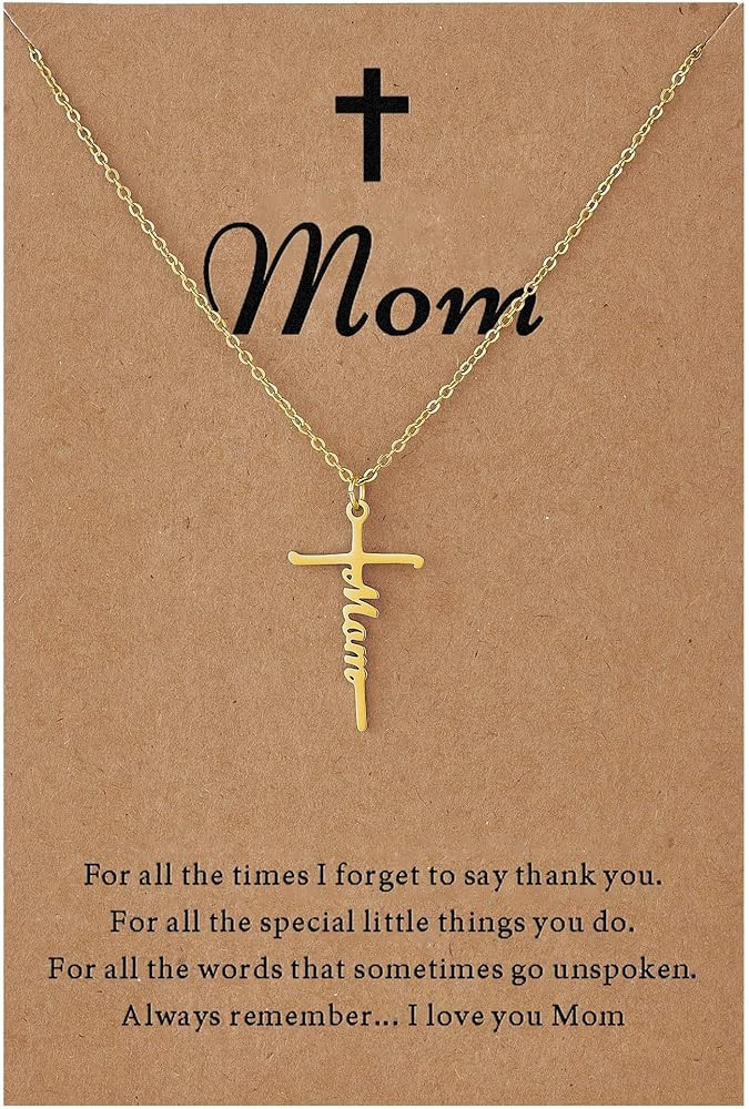SANNYRA Gold Cross Necklaces for Women, Faith Warrior Bestie Grace Hope Family Necklaces for Mom ... | Amazon (US)