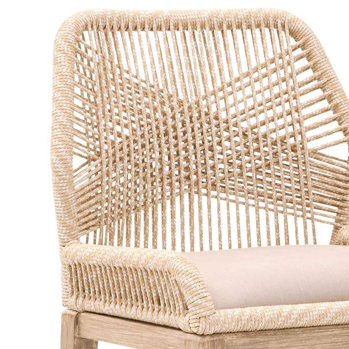 Loom 26" Sand Rope and Stone Wash Counter Stool | LampsPlus.com