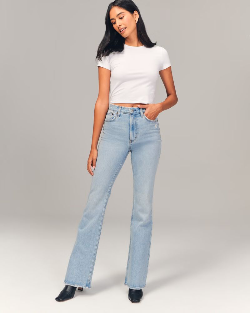 Women's High Rise Vintage Flare Jean | Women's Bottoms | Abercrombie.com | Abercrombie & Fitch (US)