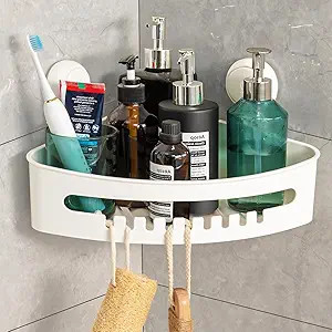 TAILI Corner Shower Caddy Suction Cups Heavy Duty, Shower Shelf Shower Basket Wall Mounted Shower... | Amazon (US)