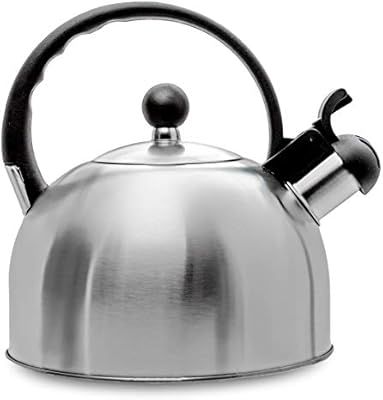 2.5 Liter Whistling Tea Kettle - Modern Stainless Steel Whistling Tea Pot for Stovetop with Cool ... | Amazon (US)