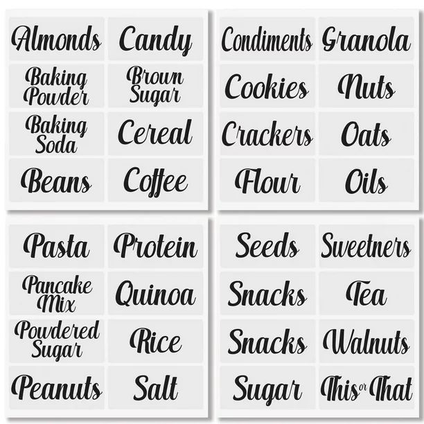 mDesign Home Organization Labels - Preprinted Label Stickers for Kitchen Pantry Storage and Clean... | Walmart (US)