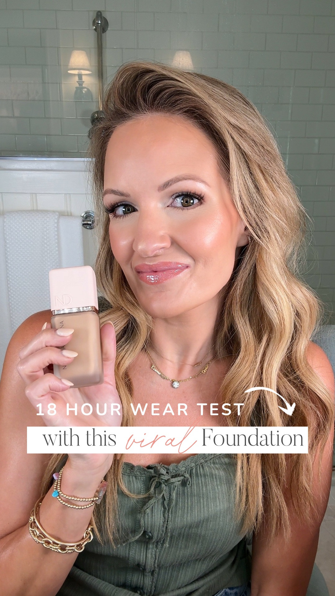 Testing out the new Natasha Denona foundation 🙌🏻 it’s gorgeous! It’s lightweight, buildable coverage, i mixed shades N9 and YP3. Linking other makeup used as well!