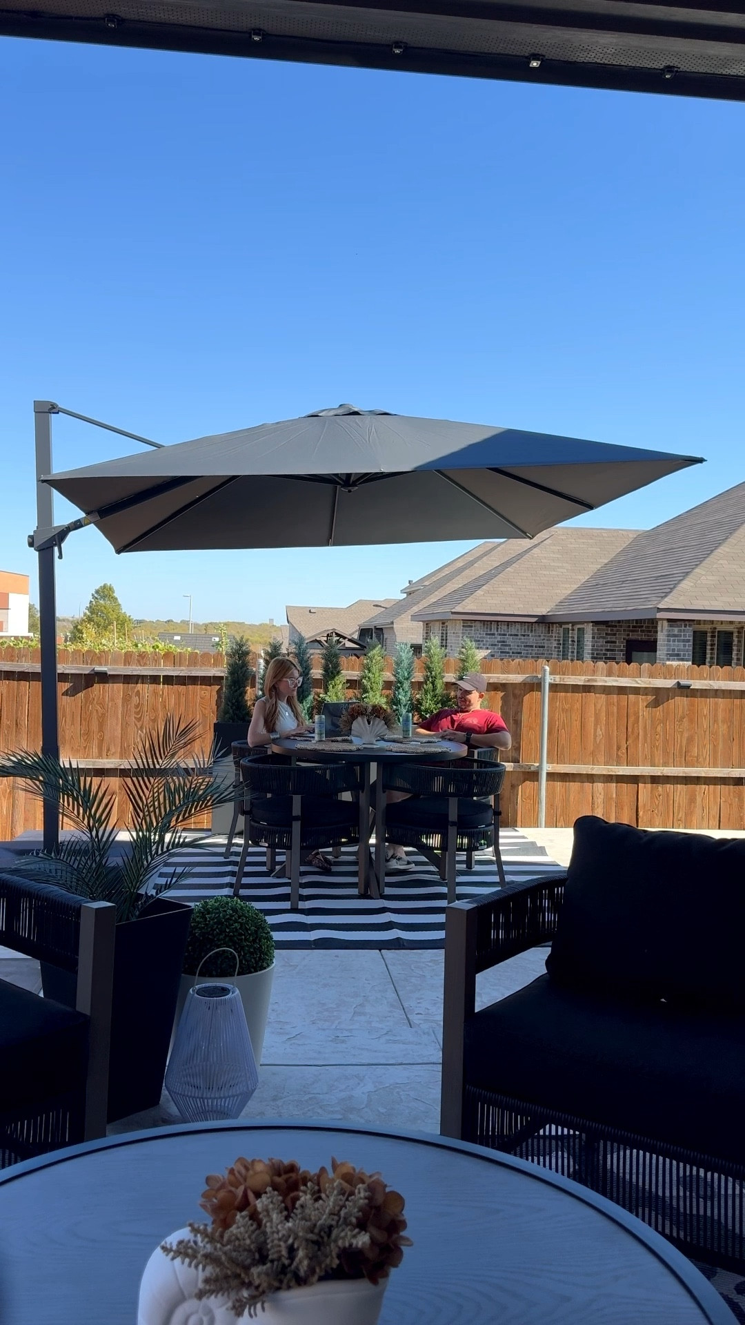 You all know how much I love spending time on my patio... especially enjoying my breakfast out here.

After 3 years in this home, our patio finally looks exactly how I dreamed it — chic, inviting, and perfect for soaking in the sunshine.

We’ve been wanting a setup like this for years, and these umbrellas from #purpleleafgarden truly gave our backyard that elevated, resort-worthy shade.

Perfect for entertaining, relaxing, or enjoying a quiet sunrise or sunset with the family.

I’m so happy with how everything came together... it finally feels like our own outdoor oasis.

Use my code: LUVIRA10 for 10% off (valid until 2026.5.14).

Follow @lulibyluma for more inspo.

#purpleleaf #patioumbrella #cantileverumbrella


#LTKCyberWeek #LTKHome #LTKSeasonal