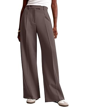 NIMIN Women Wide Leg Pants High Waisted Business Casual Work Trousers Dressy Pants with Pockets | Amazon (US)
