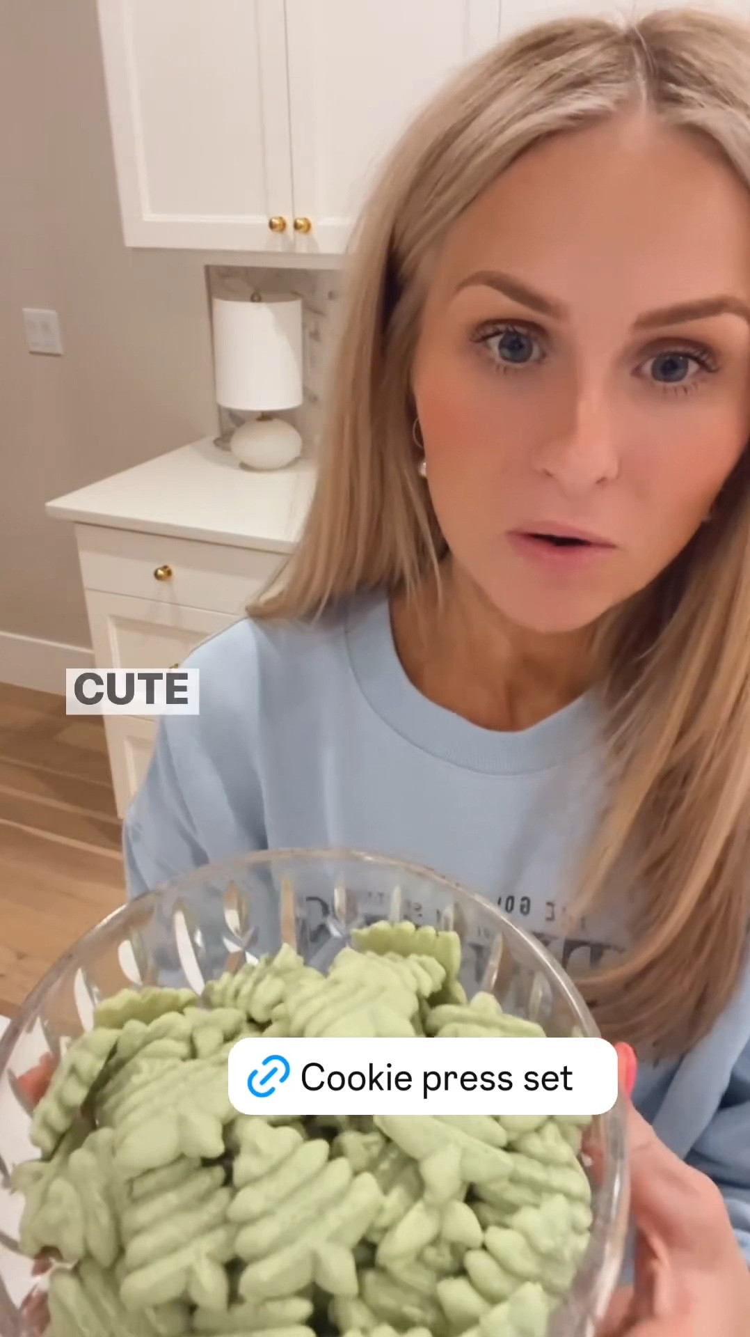 This cookie press is so much fun!! It’s seriously our new favorite thing and so fun to make for the holidays!! The cookies are SOOOO good. The set comes with a book of all these different recipes. Our favorite is the butter cookie recipe 🫶