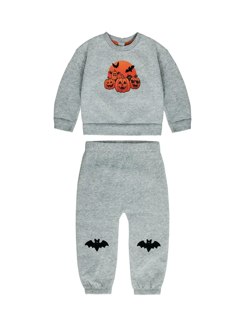 Way To Celebrate Baby Boy Halloween Pullover and Jogger Set, 2-Piece, Sizes 0-3m - 24m | Walmart (US)