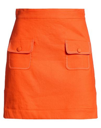 Sandro Woman Mini skirt Orange Size 2 Linen, Cotton, Elastane | YOOX (US)