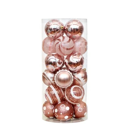 Dprfmg Christmas Ball Ornaments Shatterproof Balls For Christmas Tree Decoration Painted Ball (Rose  | Walmart (US)
