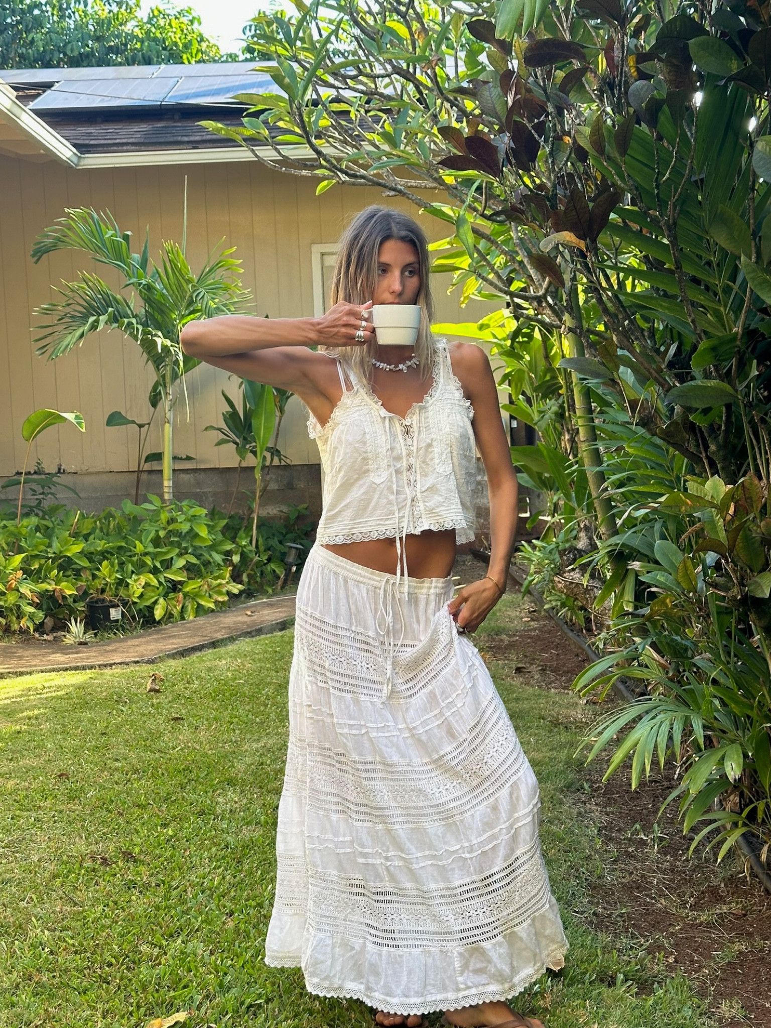 Free People too paired with a vintage skirt🕊️