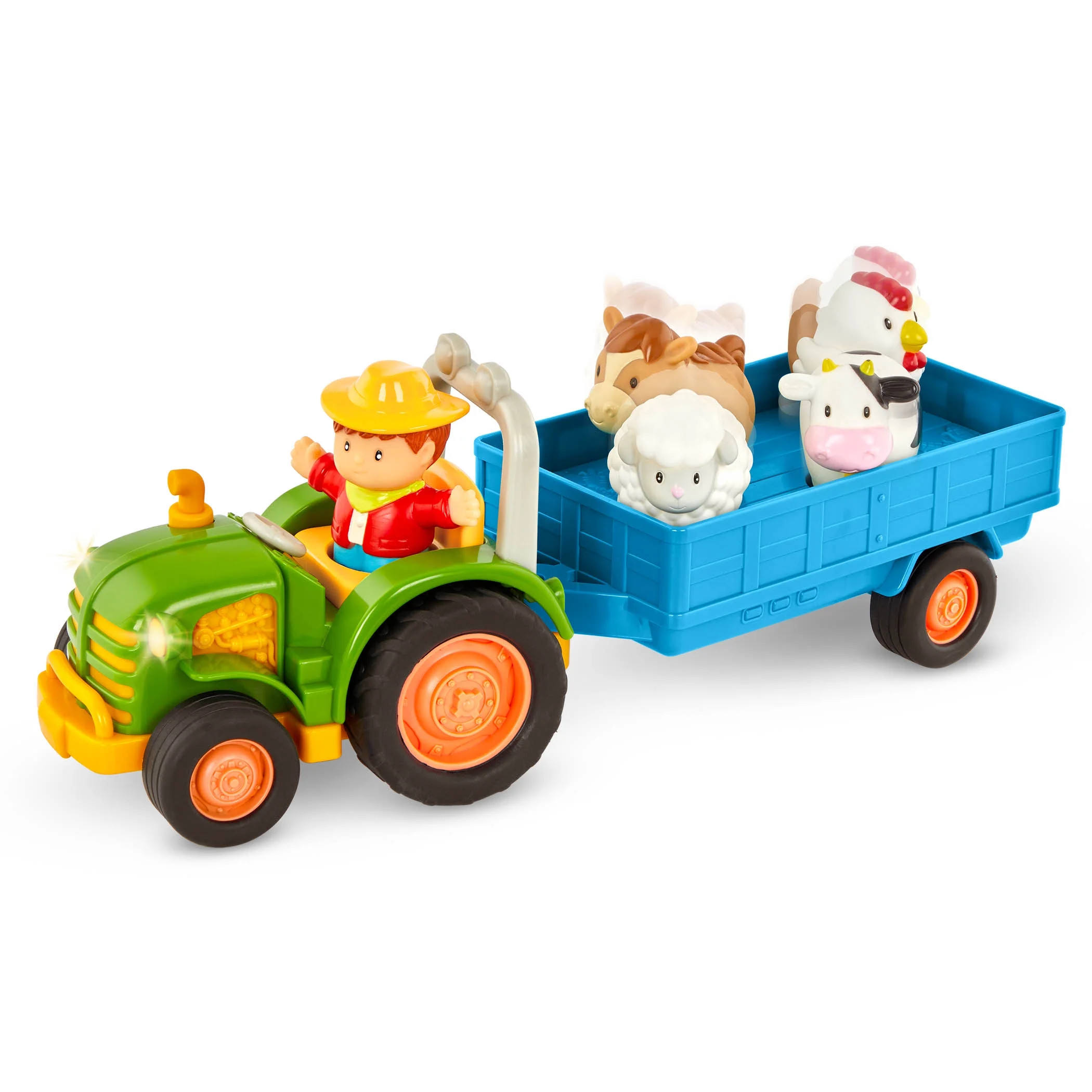 Battat Farming Fun Tractor with 7 Pieces Lights and Sounds, Toddler and Preschool Toys | Walmart (US)